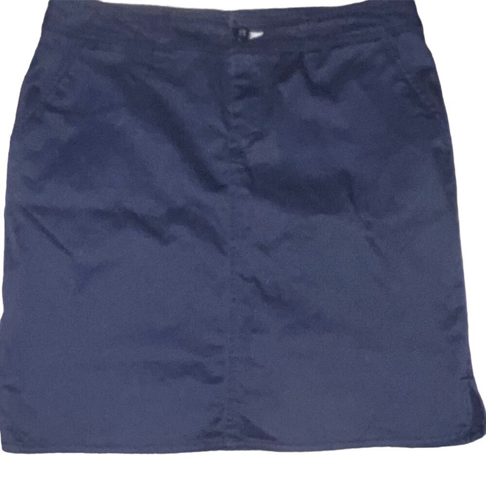 Woolrich Navy Blue Straight Fit Mini Skirt Coastal Casual Nautical Preppy Size 6